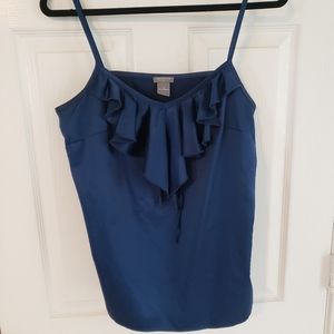Blue silk top